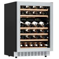 Винный шкаф Meyvel MV46NH-KWT2 со скрытой ручкой с белой рамой под столешницу